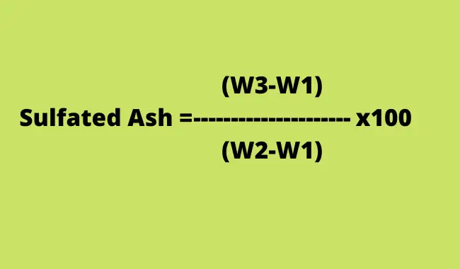 how to perform sulfated ash