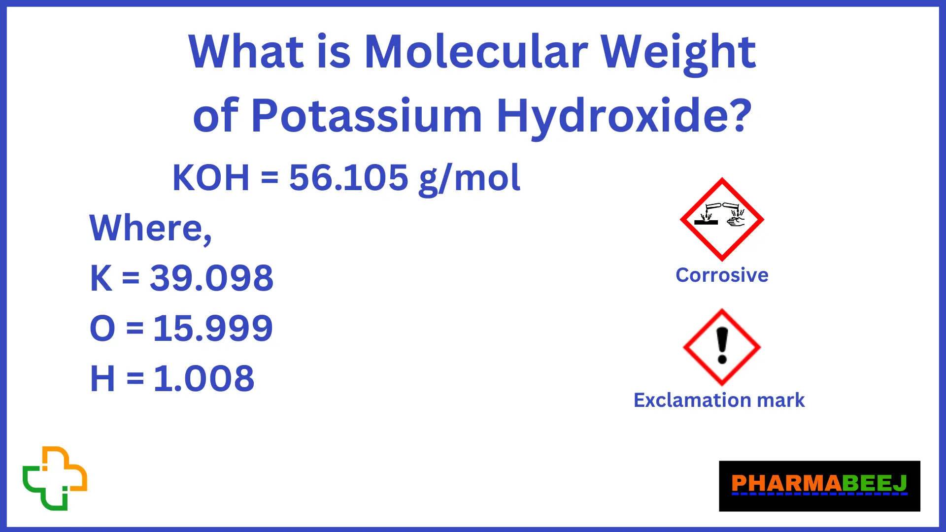 Molecular Formula of Potassium Hydroxide