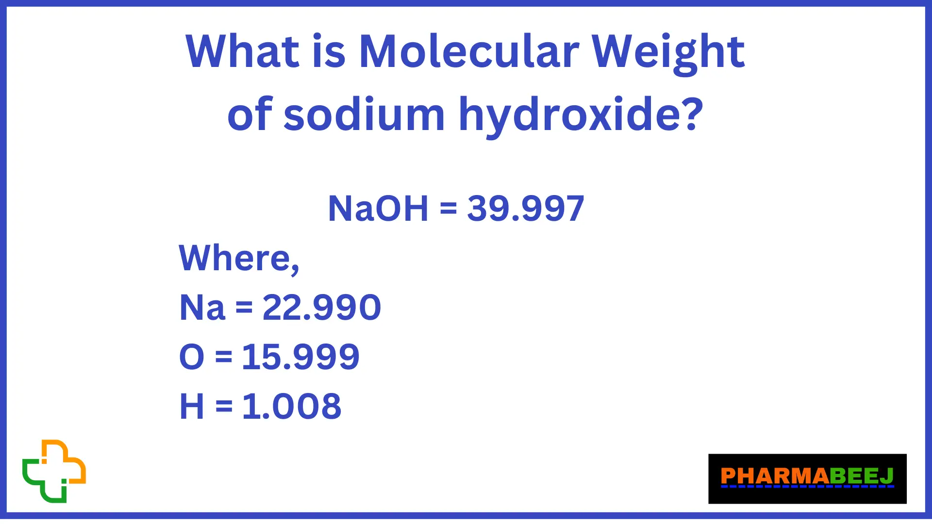 Molecular Formula of Sodium Hydroxide