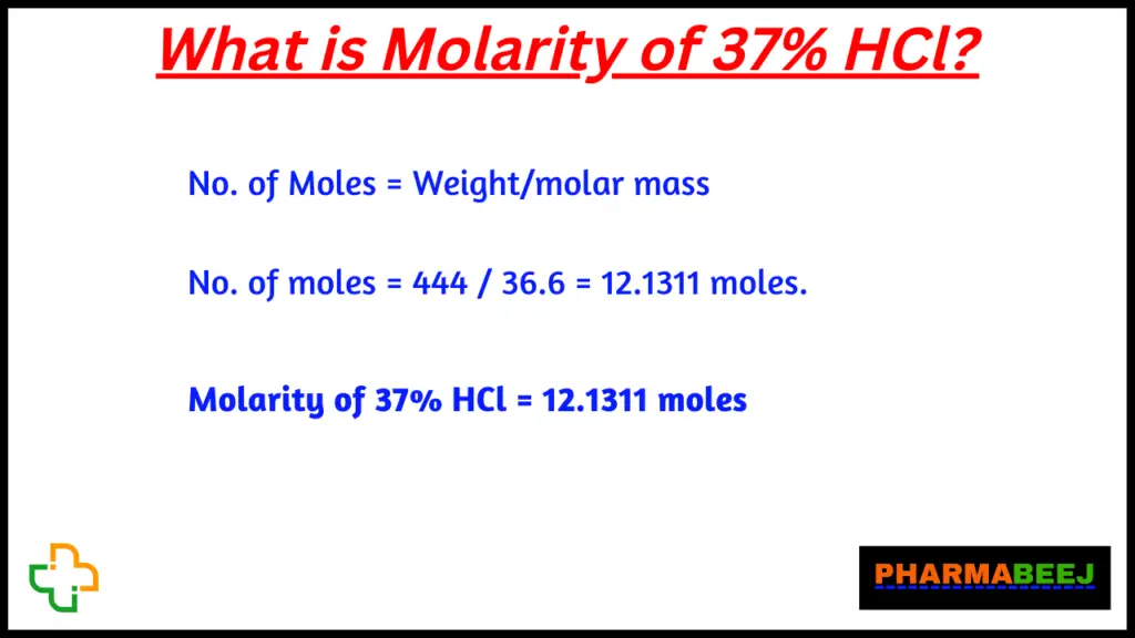 What is Molarity of 37% HCl?